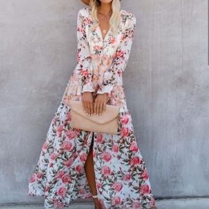 VICI - Mix + Mingle Long Sleeve Button Down Maxi Dress